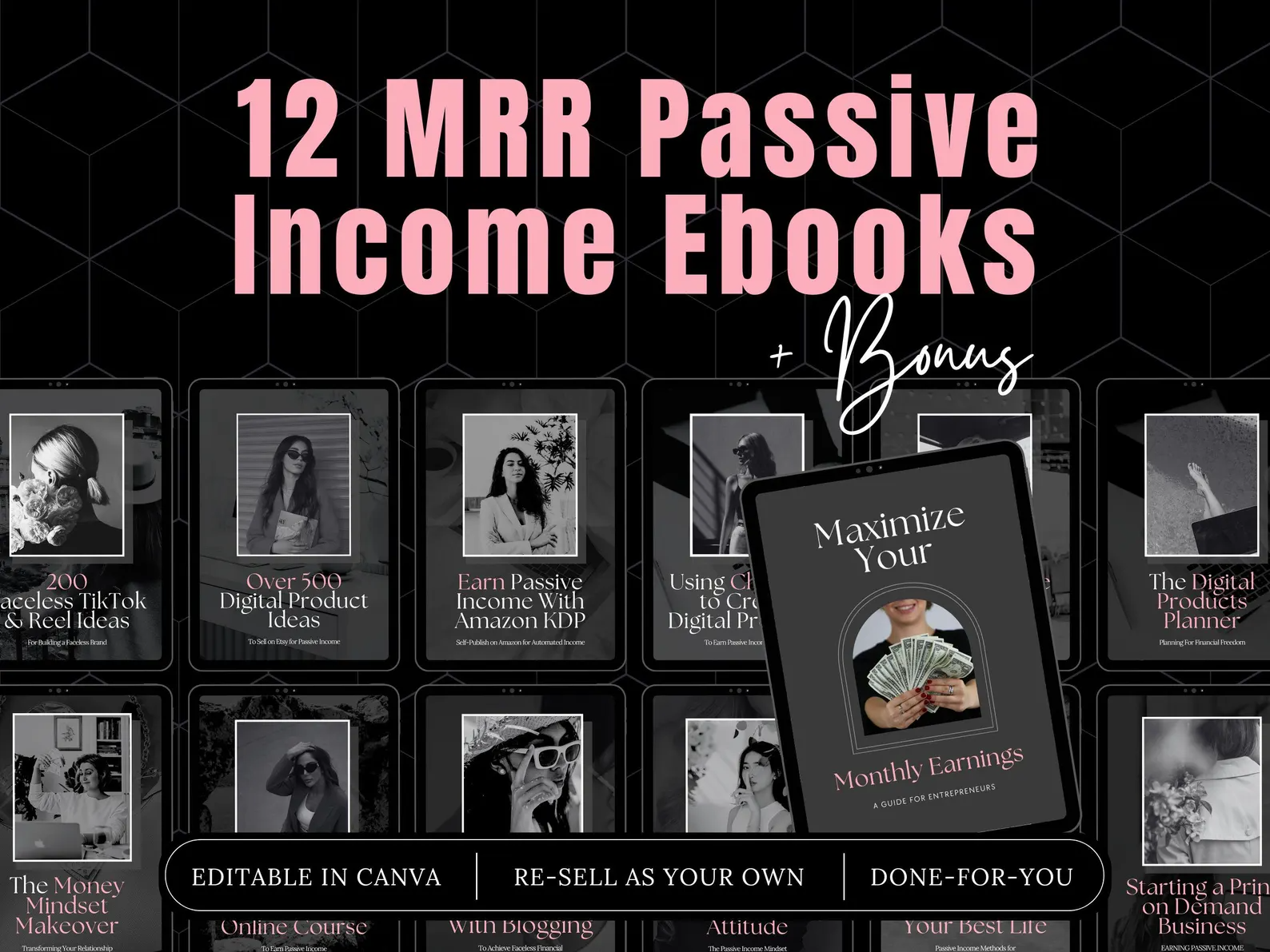 MRR Passive Income eBook Bundle, master resell rights, private label rights, plr ebook